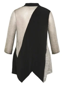 Avenue Black Gold Shimmer Longline Top -Bold Fit Store 217810GOLDSHIMMER 6