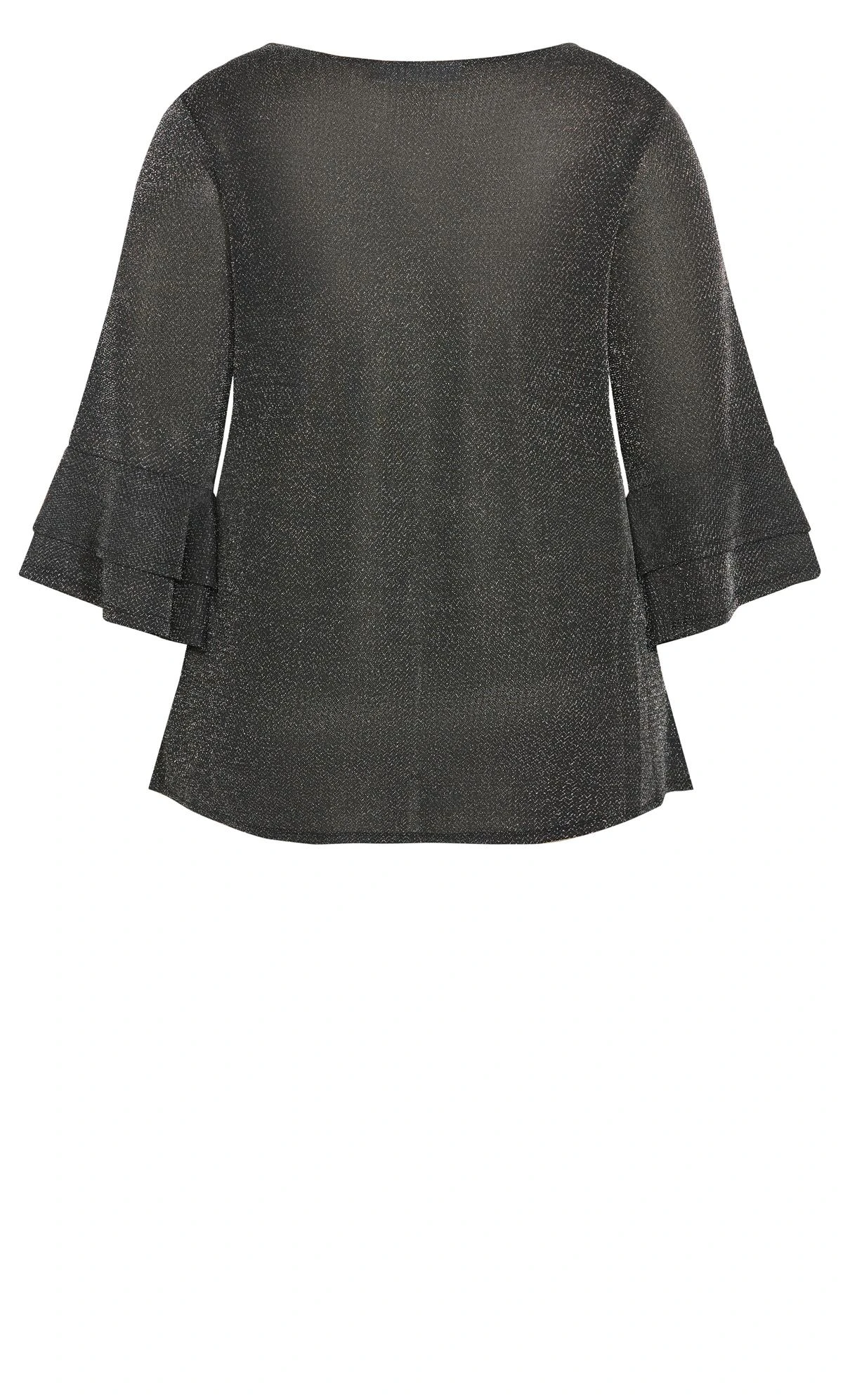Avenue Grey Glitz Double Bell Sleeve Top 6 Avenue Grey Glitz Double Bell Sleeve Top - Image 6