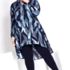 Avenue Zim & Zoe Saphire Blue Longline Shirt