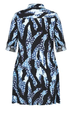 Avenue Zim & Zoe Saphire Blue Longline Shirt -Bold Fit Store 217894SAPPHIREWILD 6