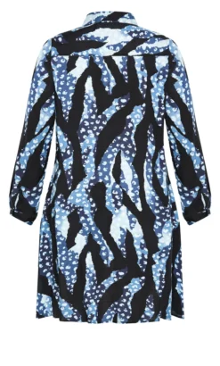 Avenue Zim & Zoe Saphire Blue Longline Shirt -Bold Fit Store 217894SAPPHIREWILD 8