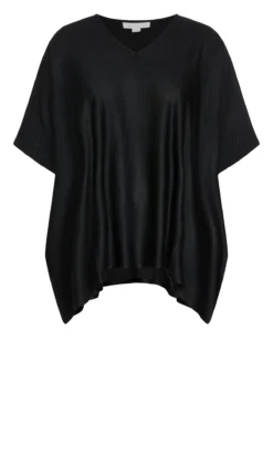 City Chic Isolde Roth Black Parklane Poncho -Bold Fit Store 217962BLACK 6