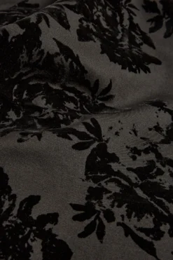 City Chic Black Floral Flocked Ponte Trousers -Bold Fit Store 295a14e2 5024 45 611860 Z scaled