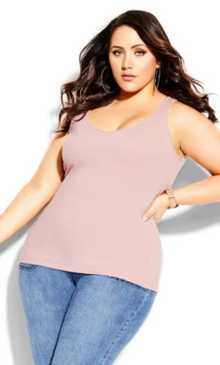City Chic CCX Pink V-Neck Vest