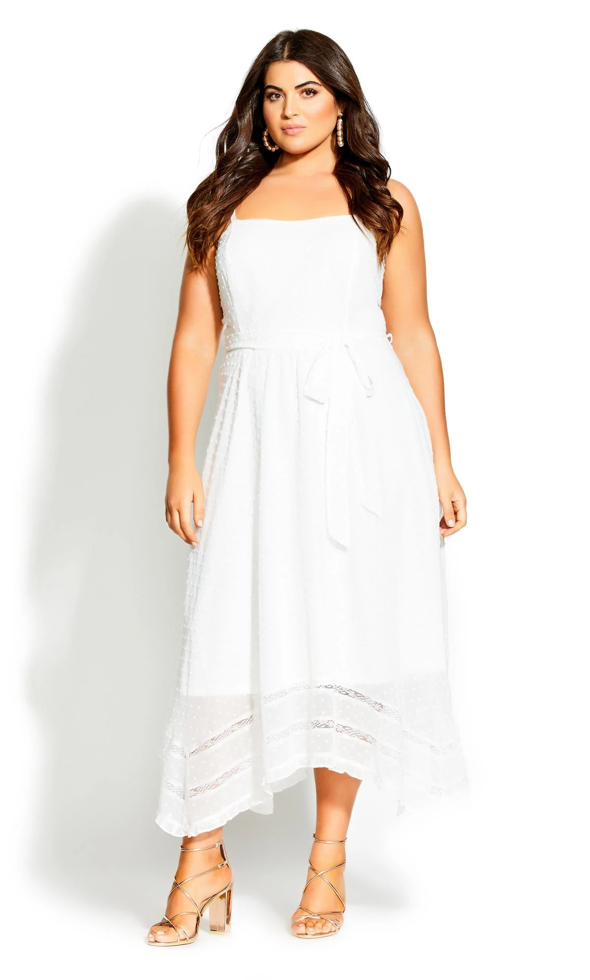City Chic White Crochet Sundress 1 City Chic White Crochet Sundress