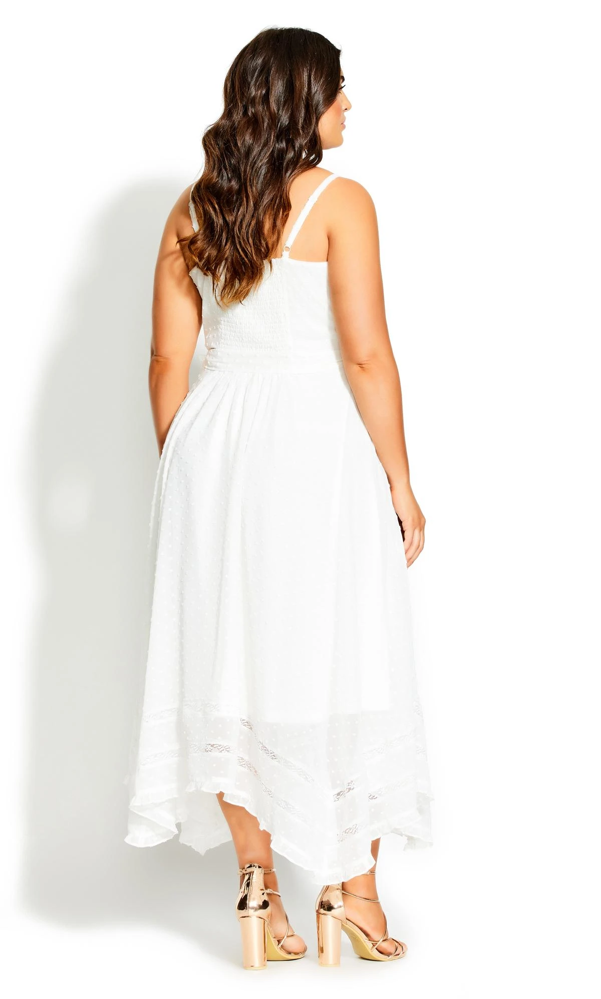 City Chic White Crochet Sundress 2 City Chic White Crochet Sundress - Image 2