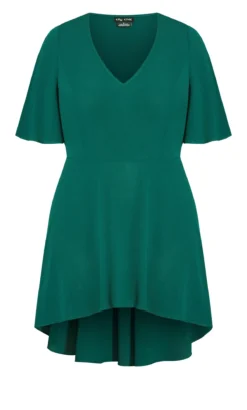 City Chic Green Hi Lo Accent Top -Bold Fit Store 2 0 202630seagreen 6