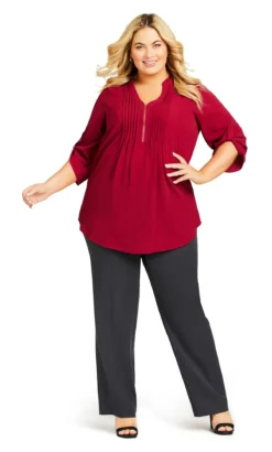 Avenue Aveneue Charcoal Grey Straight Leg Trousers