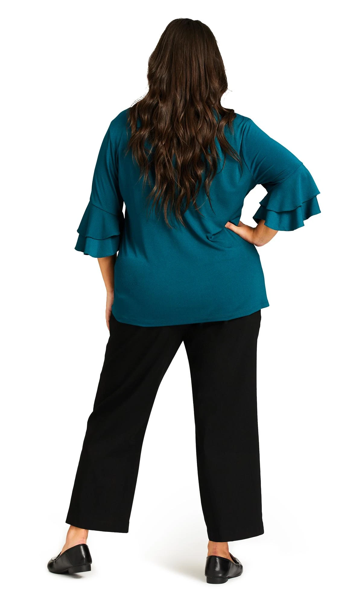 Avenue Black Straight Leg Super Comfort Petite Trousers 3 Avenue Black Straight Leg Super Comfort Petite Trousers - Image 3