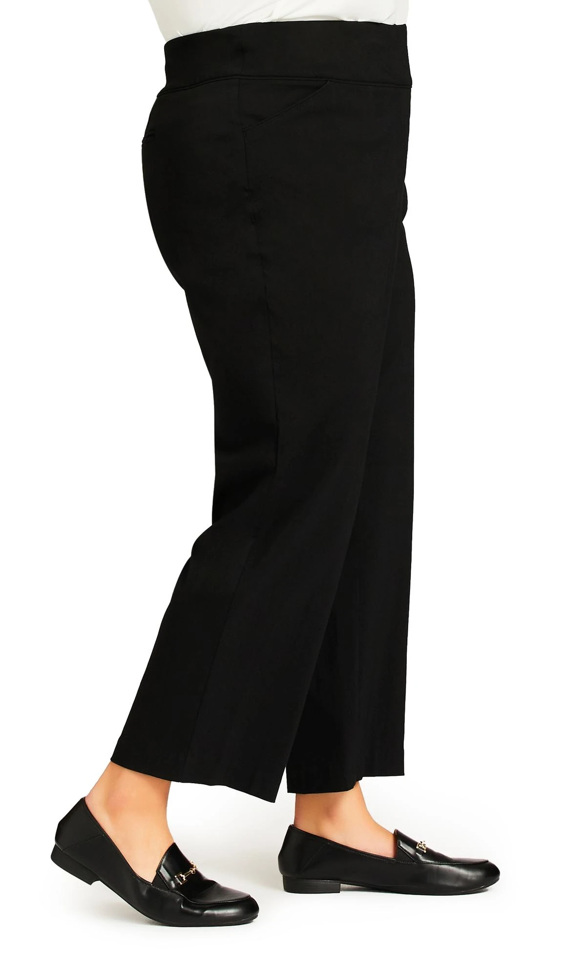Avenue Black Straight Leg Super Comfort Petite Trousers 5 Avenue Black Straight Leg Super Comfort Petite Trousers - Image 5