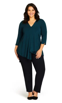 Avenue Navy Super Stretch Zip Pant Navy