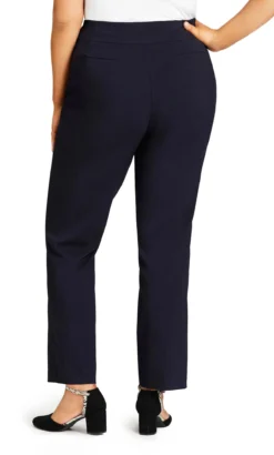 Avenue Navy Blue Super Stretch Straight Leg Trousers - Tall 10 Avenue Navy Blue Super Stretch Straight Leg Trousers - Tall -Bold Fit Store 2 0 203925classicnavy 104