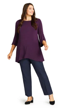 Avenue Blue Super Stretch Zip Trousers