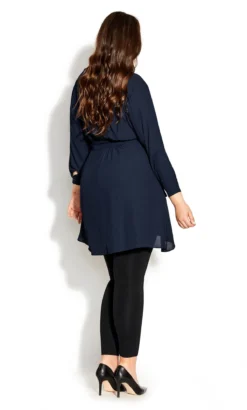 City Chic Navy Blue Wrap Top -Bold Fit Store 2 0 204078navy 3