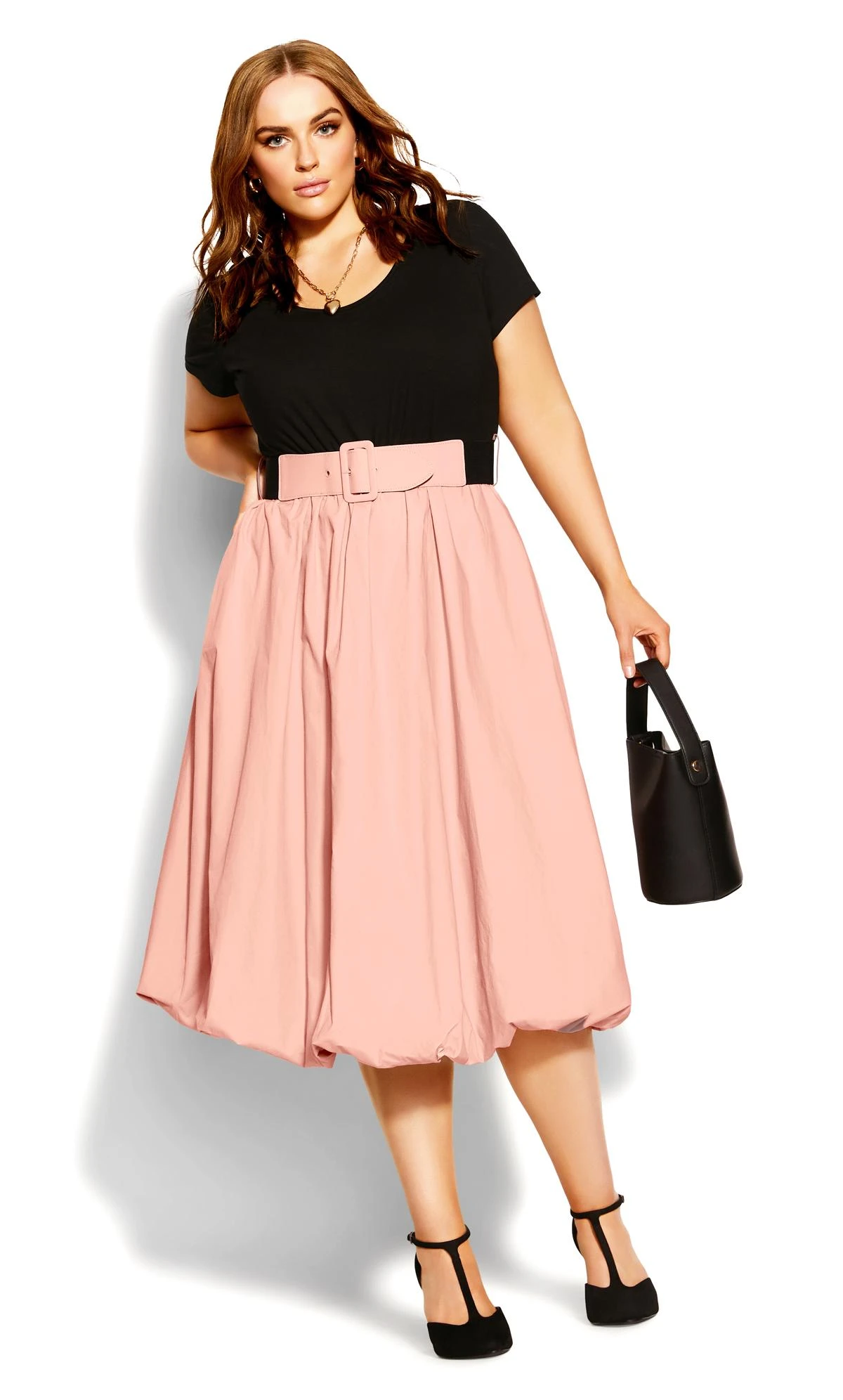 City Chic Pink Paris Days Dress 1 City Chic Pink Paris Days Dress