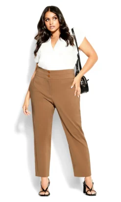City Chic Brown Affluent Trouser