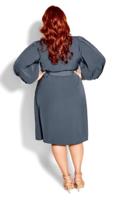 City Chic Grey Sultry Dress -Bold Fit Store 2 0 205384slate 3 1