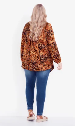 Avenue Aveology Brown Animal Print Peplum Top 11 Avenue Aveology Brown Animal Print Peplum Top -Bold Fit Store 2 0 208735animalwatercolour 5