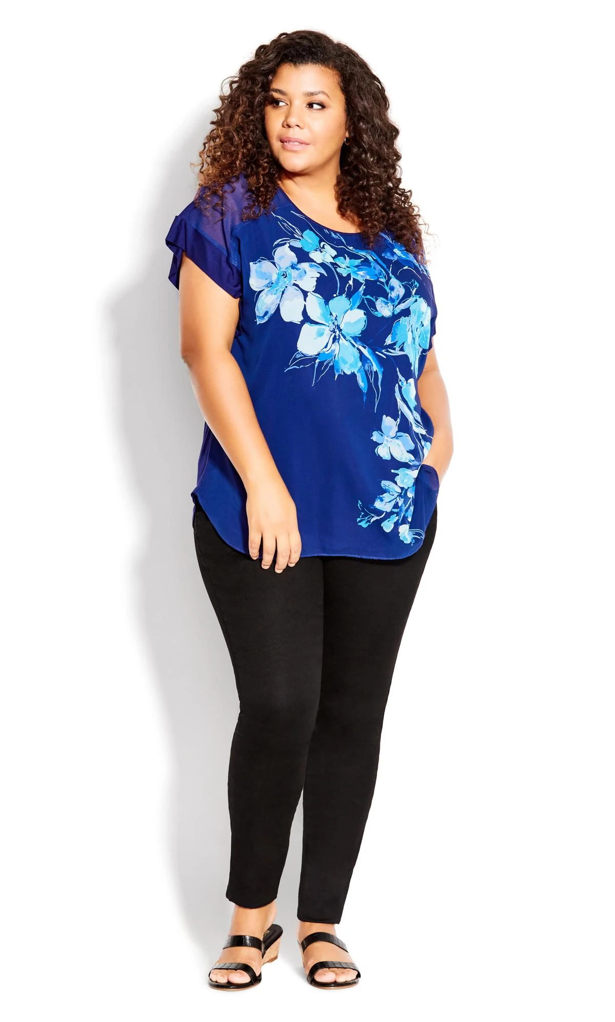 City Chic Ave Studio Blue Hazel Placement Top 1 City Chic Ave Studio Blue Hazel Placement Top