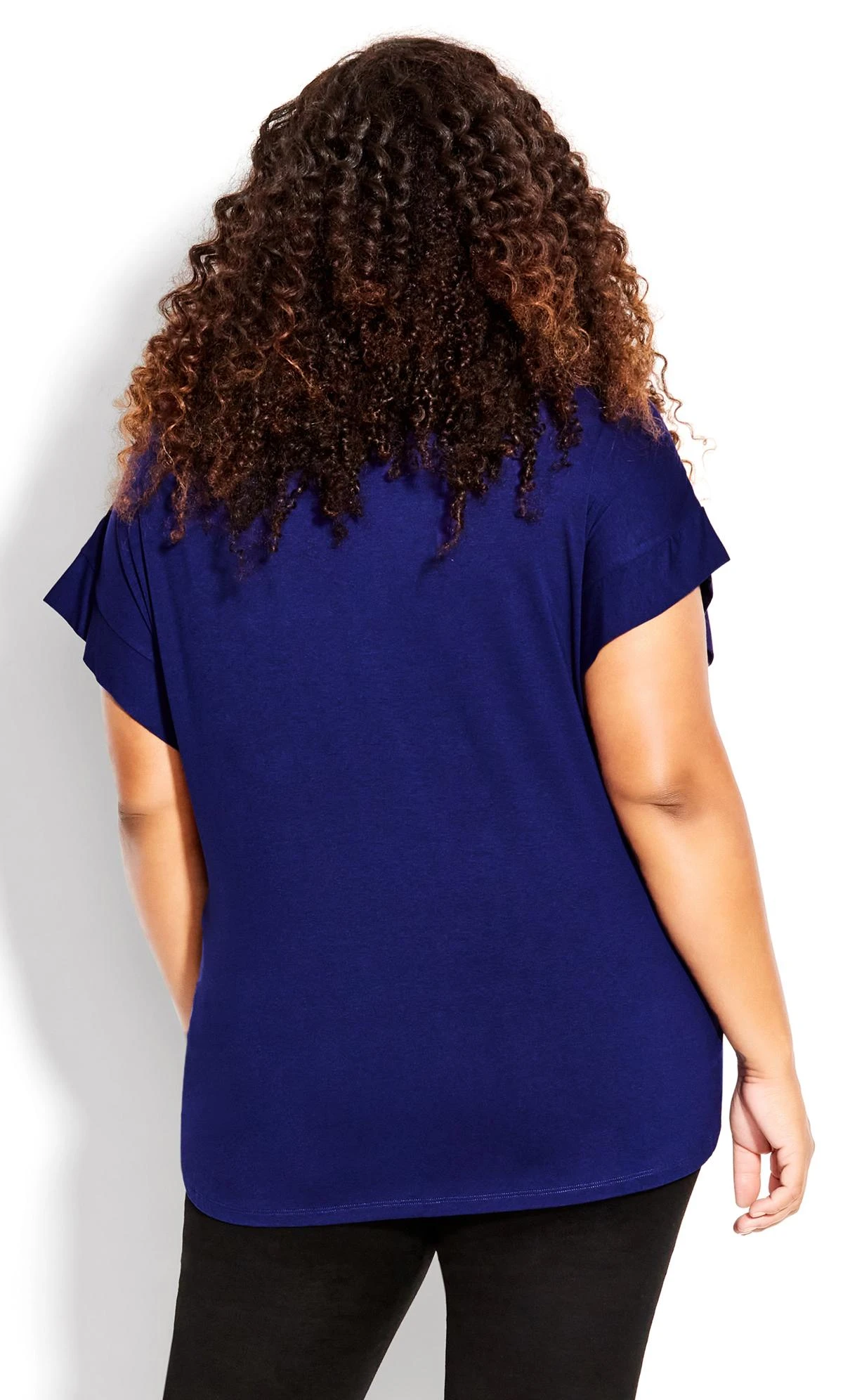 City Chic Ave Studio Blue Hazel Placement Top 3 City Chic Ave Studio Blue Hazel Placement Top - Image 3