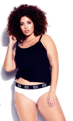 City Chic CCX Black CCX Rib Tank