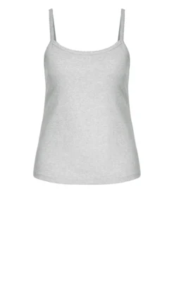 City Chic CCX Grey CCX Rib Vest Top -Bold Fit Store 2 0 209394greymarle 5 1