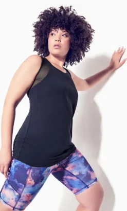 City Chic Zim & Zoe Navy Mesh Tie Plain Top -Bold Fit Store 2 0 209407navy 2