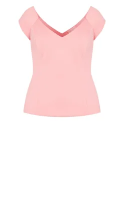 City Chic Rose Pink Cap Sleeve Corset Top -Bold Fit Store 2 1 210327rose 6