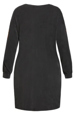 City Chic CCX Black Graphic T-Shirt Dress -Bold Fit Store 2 1 210457blackwash 5