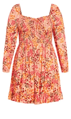 City Chic CCX Pink Paris Garden Dress -Bold Fit Store 2 1 211189parisgarden 14