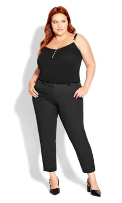 Evans Black Tapered Trousers