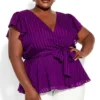 City Chic Purple Evoke Top