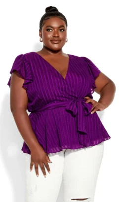City Chic Purple Evoke Top