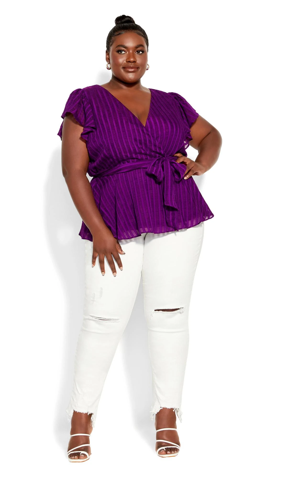 City Chic Purple Evoke Top 2 City Chic Purple Evoke Top - Image 2