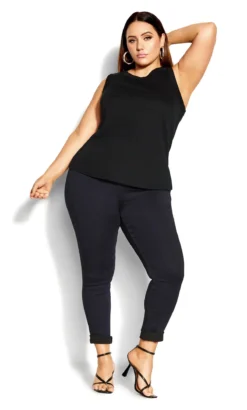 City Chic Black Racer Back Vest Top -Bold Fit Store 2 1 211317black 3