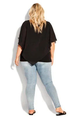 Avenue Black Shelly Cold Shoulder Overlay Top -Bold Fit Store 2 1 211910black 4