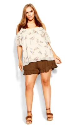 City Chic Cream Juliet Floral Top -Bold Fit Store 2 1 212030pearljulietfl 4