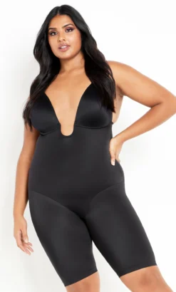 City Chic Black Smooth & Chic Plunge Bodyshaper