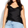 City Chic Black Simply Cowl Cami
