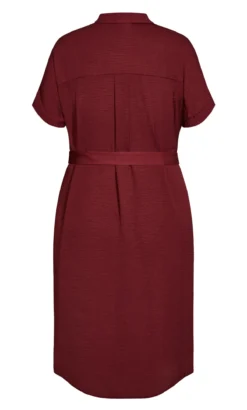 Evans Burgundy Utility Shirt Dress -Bold Fit Store 2 1 213629berry 4