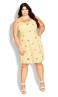 City Chic Yellow Eleanor Dress