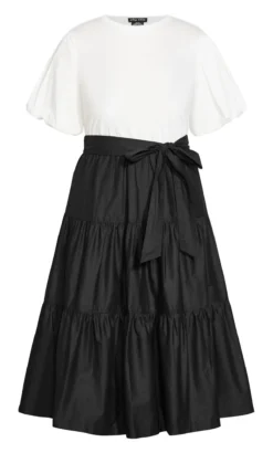 City Chic Black Maya Dress -Bold Fit Store 2 1 215502ivoryblack 5