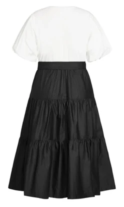 City Chic Black Maya Dress -Bold Fit Store 2 1 215502ivoryblack 6