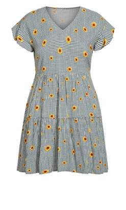 Avenue Loralette Black Unwind Tier Dress -Bold Fit Store 2 1 215882ginghamdaisy 3 1