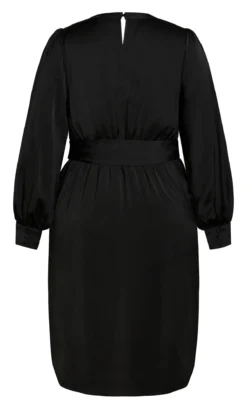 City Chic Black Satin Cut Out Dipped Hem Wrap Top 11 City Chic Black Satin Cut Out Dipped Hem Wrap Top -Bold Fit Store 2 1 216284black 6