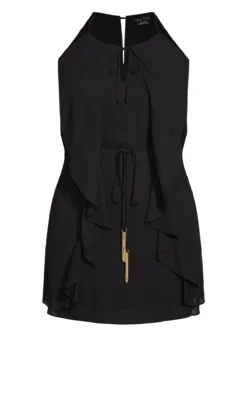 City Chic Black Halterneck Waterfall Top -Bold Fit Store 2 1 216372black 5