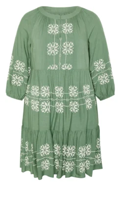 Avenue Green Lady Luxe Embroidered Dress -Bold Fit Store 2 1 216514moss 25