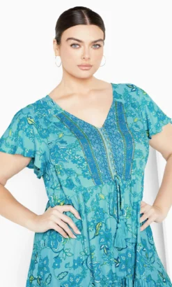 Avenue Blue Sandy Midi Dress -Bold Fit Store 2 1 216553aquaseachange 14a