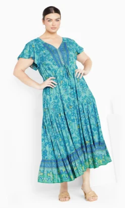 Avenue Blue Sandy Midi Dress -Bold Fit Store 2 1 216553aquaseachange 1a