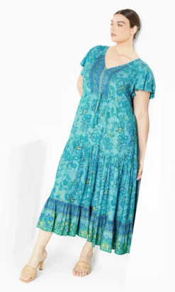 Avenue Blue Sandy Midi Dress -Bold Fit Store 2 1 216553aquaseachange 3a